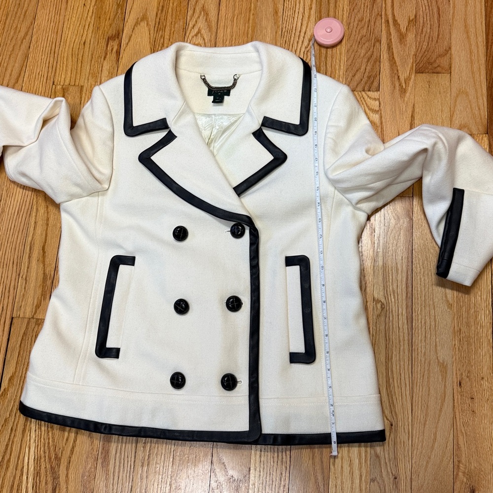 J. Crew Vintage Wool Pea Coat Stadium Jacket Size 14 Style 08411 - Picture 12 of 13